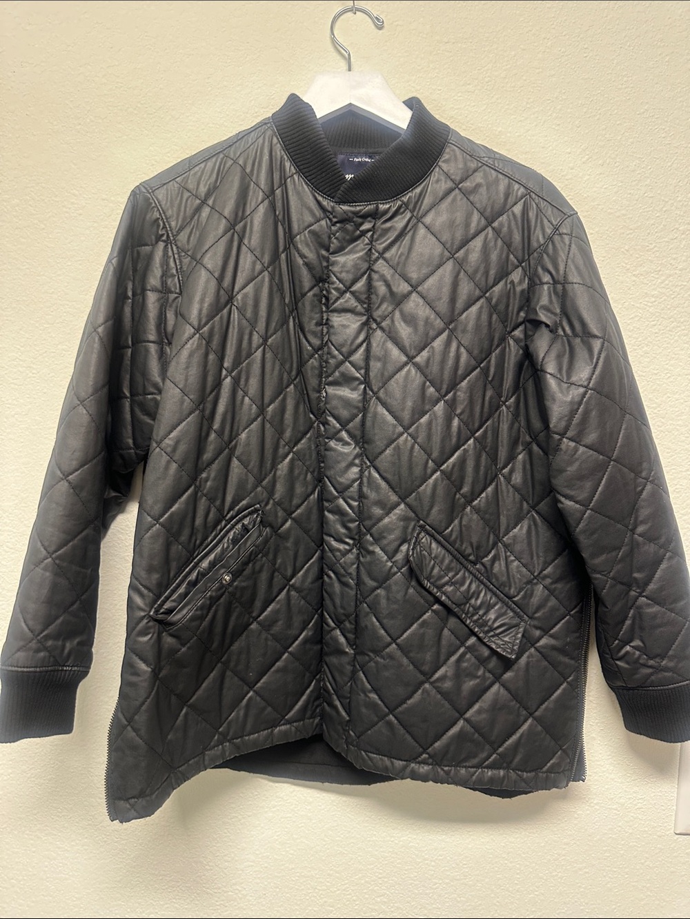 Madewell Black Quilted Puffer Bomber Jacket - ladies medium